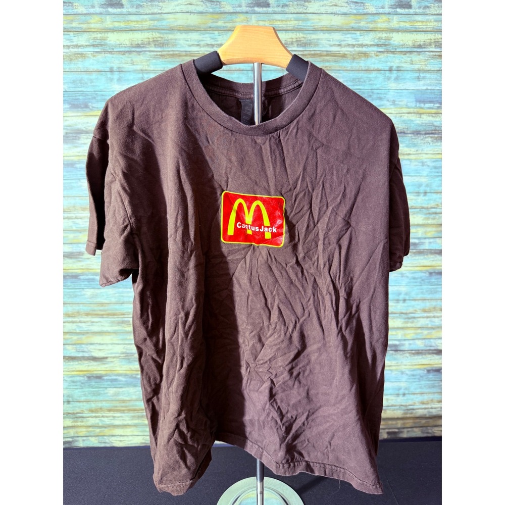 Cactus Jack McDonald's T-Shirt XL Brown Excellent Travis Scott Graphic Tee